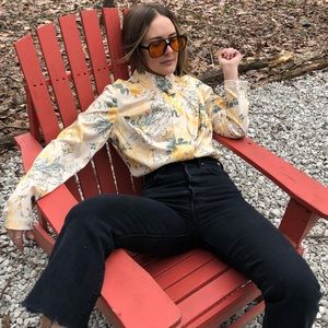 Vintage Floral Blouse